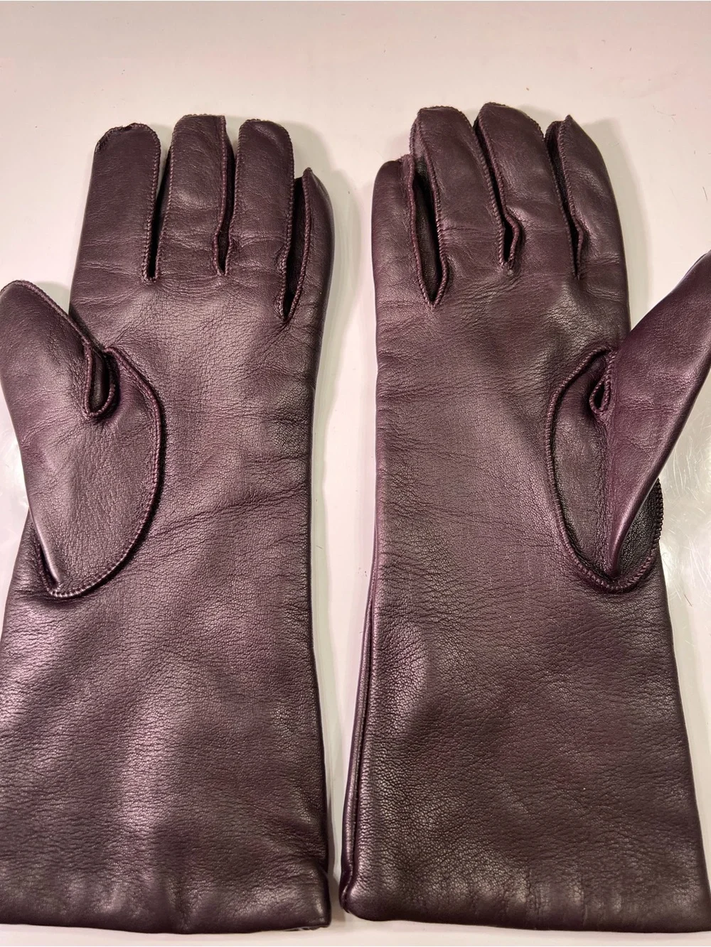 Coach Brown Leather & Cashmere Womens Gloves Size 8 NWOT 8” Long & 8” Wide India